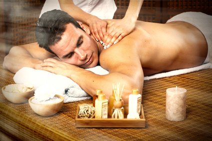 Man having massage.